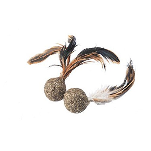 Catnip Toy Feathers Interactive Cat Toys Feather Shuttlecock Pet Cat Chewing Tease Toy