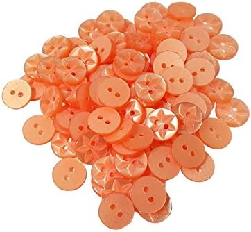 25 x Peach Star Size 22 Buttons