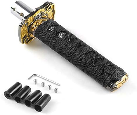 TASAN RACING Samurai Sword Style Gear Shift Knob Katana Shift Lever for Manual Cars Most Automatic Cars Black: Automotive