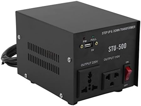 Chennly 500-Watt Voltage Converter Transformer - Auto Step Up & Step Down Voltage Transformer Converter with Fuse & Over Current Protection, US FCC Certification