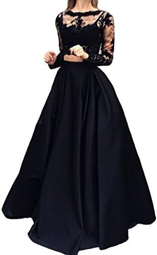 CuteShe Women's 2 Pieces Long Sleeves Prom Evening Dresses