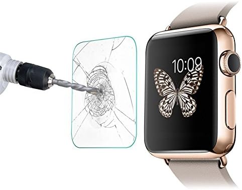 LikeItY Apple Watch Screen Protector 38mm, Tempered Glass Screen Protector for Apple Watch Series 1/Series 2 [Cover Flat Area Only][Anti-Fingerprint][Anti-Bubble]