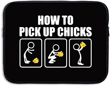 How To Pick Up Chicks Water Resistant Laptop Neoprene Sleeve Spill-Resistant Thickest Protective Slim Tablet Case For 13"-15"