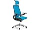 Steelcase Gesture Office Desk Chair with Headrest Plus Lumbar Support Cogent Connect Licorice Fabric Standard Black Frame