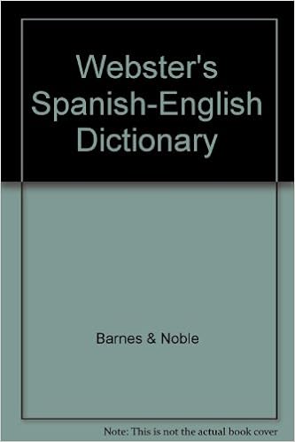 Webster S Spanish English Dictionary Barnes Noble