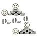 Hockey Bearings ABEC 9, 7, 5 Inline Roller Speed Package 16 Bearings and 8 Spacers Kit (ABEC 9 - White)