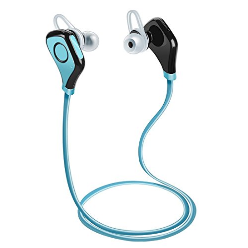 PECHAM S5 Wireless Bluetooth Headphones with Mic, Bluetooth 4.0 Headset In-Ear Earbuds Sport Running Sweatproof Earphones for iPhone, Samsung, Smart Phones and other Bluetooth Devices, Blue and Black
