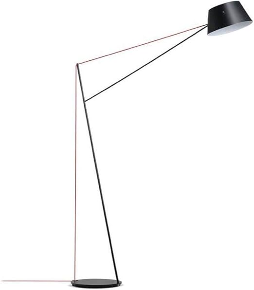 lampara de pie negra altura total 65 1