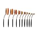 Micup 10 Pcs Professional Oval Makeup Brushes Set Multi-Using Toothbrush Curve Face Cosmetic Brushes (Rose Gold)