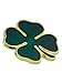 PinMart Green Four Leaf Clover St. Patricks Day Lapel Pin