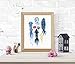 Squid Octopus Art Print Colorful Fish Ocean Sea Life Inspiration Watercolor Wall Art Cute Serene Underwater Landscape Wall Decor Marine Tropical Theme Child's Room Home Decor 8 x 10 Inch