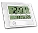 HeQiao Brushed Aluminum Digital Wall Clocks (Luxury Silver)