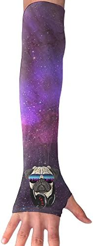 DJ Pug Rock Unisex Protection Hand Cover Arm Sleeves Cool Cover Sun For Outdoor Activities 1 Pair