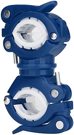 Torch Clip Mount,ZIYUO Bicycle Front Light Bracket Flashlight Holder 360°Rotation (Blue)