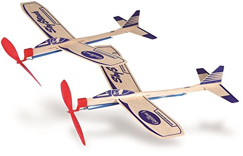 Balsa Wood and Foam Airplane Set - 2 Balsa Wood Rubberband Propellor Planes, 2 Sling Shot Balsa Wood Planes, and 6 Foam Model Plane Kits in 1 Set - Slingshot Plane Twin Set, Sky Streak Propeller Plan