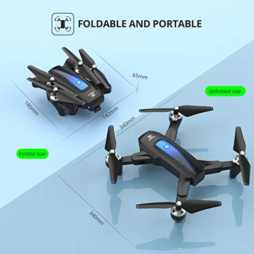 DEERC Drone with Camera for Adults and Kids 2K HD FPV Live Video, RC