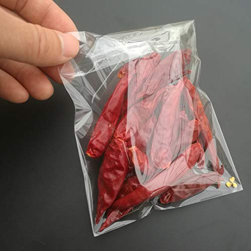 image for Borningfire 200 Pcs 4x6 Clear Resealable Cello/Cellophane Bags Self Ad