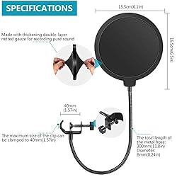 Neewer Professional Microphone Pop Filter Shield