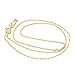 Beauniq 14k Yellow, White or Rose Gold Italian 0.90 Millimeters Very Thin Delicate Rope Chain Necklace