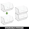 mDesign-Storage-Trays--Kitchen-Tray-Set-for-Storing-Produce-Cans-Pasta-and-More--Freezer-Pantry-and-Fridge-Boxes--Set-of-4--Clear mDesign Storage Trays – Kitchen Tray Set for Storing Produce, Cans, Pasta and More – Freezer, Pantry and Fridge Boxes…