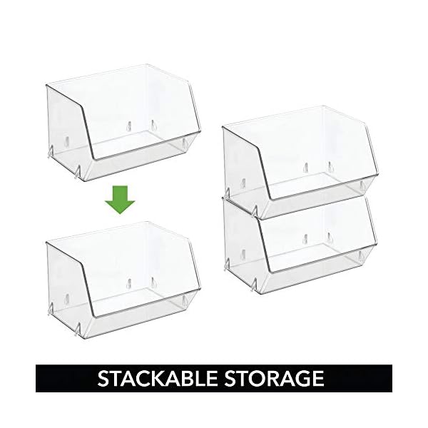mDesign-Storage-Trays--Kitchen-Tray-Set-for-Storing-Produce-Cans-Pasta-and-More--Freezer-Pantry-and-Fridge-Boxes--Set-of-4--Clear mDesign Storage Trays – Kitchen Tray Set for Storing Produce, Cans, Pasta and More – Freezer, Pantry and Fridge Boxes…
