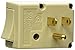 Leviton 1470-I 15 Amp 125V AC 3-Wire Grounded Switch Tap with On/Off Button