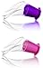 Vacu Vin Crystal Wine Server/Pourer, Set of 2 - Purple/Pink