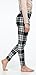 LMB Lush Moda Extra Soft Leggings with Designs- Variety of Prints Yoga Waist - 769YF Black White Plaid B5
