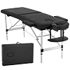 Massage Table Massage Bed Spa Bed 73 Inch Aluminium Massage Table W/Face Cradle Carry Case Height Adjustable 2 Fold…