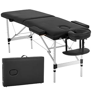 Massage Table Massage Bed Spa Bed 73 Inch Aluminium Massage Table W/Face Cradle Carry Case Height Adjustable 2 Fold…