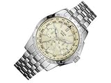 Guess Men's W16015G2 Silver Stainless-Steel Quartz Watch with Beige Dial