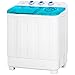 Best Choice Products Portable Mini Twin Tub Compact Washing Machine and Dryer Combo, 18-Pound Load Capacity, w/ 15-Minute Timer, Drain Hose, Spin Dry Cycle, White/Blue