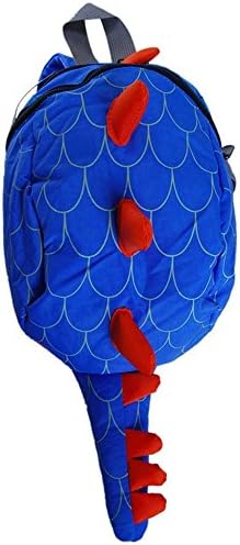 Baby Toddler Kids Child Dinosaur Canvas Backpack Schoolbag Shoulder Bag (blue)
