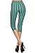 Leggings Depot Capri Printed Leggings Batch4 Regular Size 0-12 Teal Houndstooth
