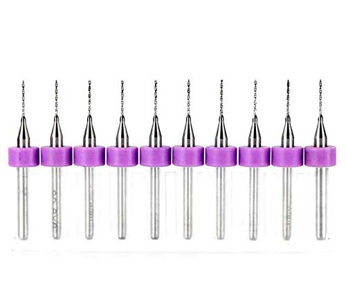 Carbide PCB Rotary Tool BE-TOOL 10 Pcs 1.5mm Tungsten Carbide Micro PCB Drill Bits， 1/8" Shank for PCB, Jewelry, CNC, Soft Metals, Print Circuit, Engraving Tool