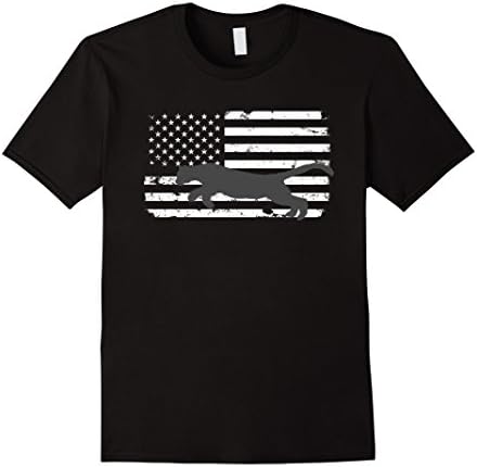 Mens Mountain Lion Silhouette Distressed American Flag T Shirt Small Black