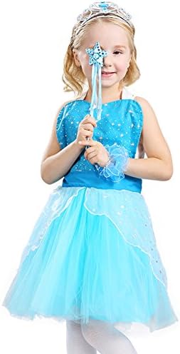 Ariel Dress, Princess Snow Queen Party Costume Dress for Little Girls-L.