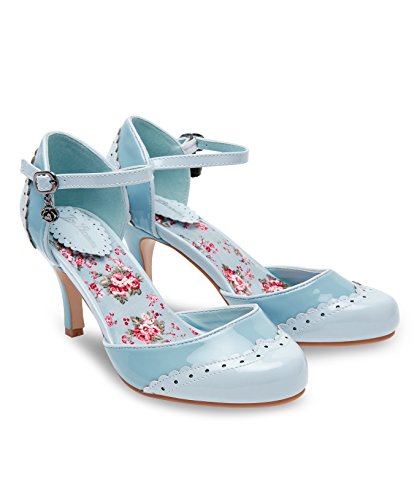 Joe Browns Womens Vintage Style Ankle Strap Shoes Blue 9