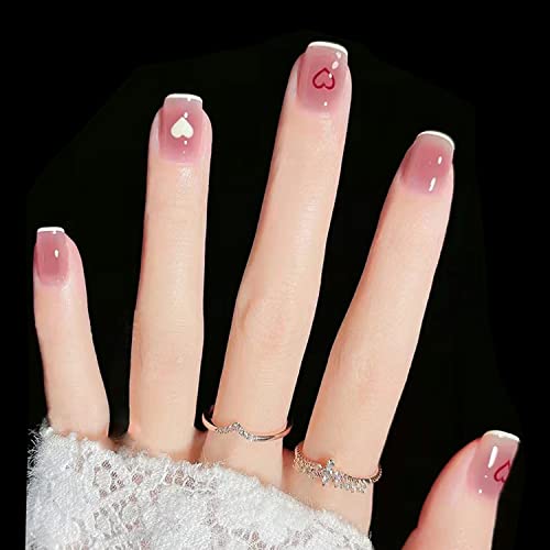Press on Nails Coffin Shape, Stick on Finger Nails with Designs, 24Pcs Full Cover Reusable False Nails Kits, Glue on Nails Short Square, Artificial Fingernails Acrylic Fake Nails for Women(R362) at Amazon