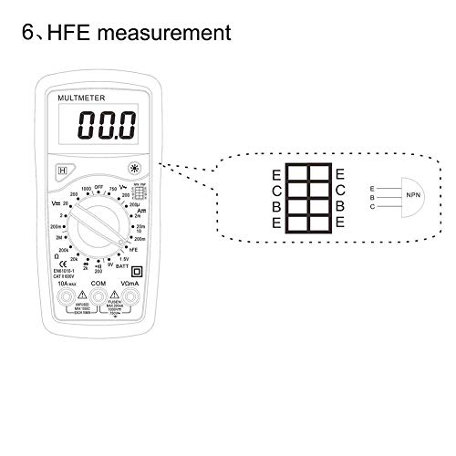 CactusAngui Autorange Digital Display Multimeter Mini Square Portable Battery Tester Ammeter Yellow