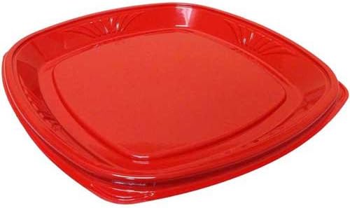 Forum Plastic Serving Red Forum Catering Tray, 14 inch - 50 per case.