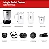 NUTRiBULLET-Magic-Bullet-Deluxe-Blender-Mixer-Food-Processor-Silver The Original Magic Bullet Blender, Mixer & Food Processor 11-Piece Set (Black) (As Seen on High Street TV)