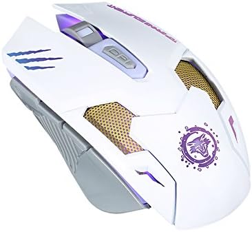 HlZ Magic Beetle T20 White Wired Game Mice USB Cable General Mouse For Tablet Desktop Notebook Metal Backcover