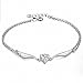 Sobly Jewelry Womens Stainless Steel angel Wings Anklet Adjustable Link Anklets Bracelet Barefoot Beach Foot Jewelry with CZ