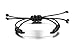 Unisex Personalized Custom Name Date Initial Quote Inspirational Adjustable Cord/Bead Stainless Steel ID Bracelets,Handmade Customized Engraved Wristband Gift for BFF,Couple,Men,Women, Gif