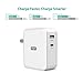 USB C PD Wall Charger RAVPower 36W Dual Type C Travel USB Charger with iSmart 2.0 Tech, Compatible Nintendo, Google Pixel XL, Galaxy S9 S8 Note 8 and iPhone Xs XS Max XR X 8 7 Plus (White)