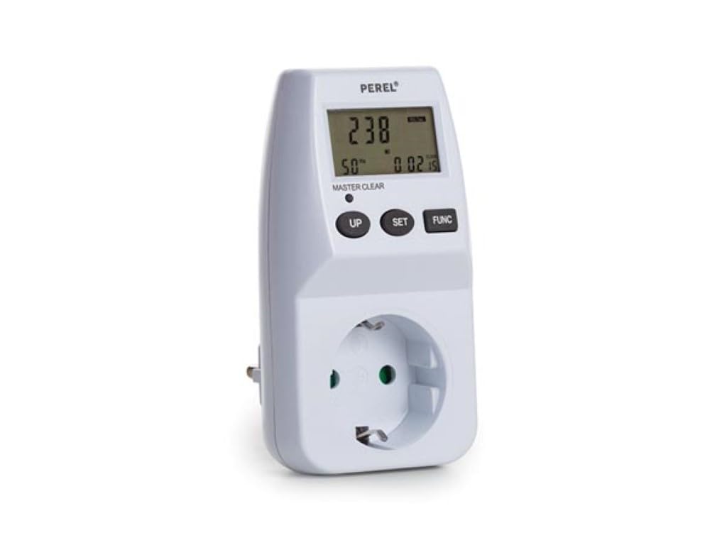 PEREL - E305EM5-G Home Energy Monitor, Energy Cost Meter 230 V/16 A, Protective Contact 141996