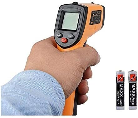 True Sense -50 To +380 Degree Digital Non-Contact IR Infrared Gun Thermometer Laser Point Targeting GM380 Instant Read Thermocouple Handheld Digital LCD Laser Backlight Temperature Tester Pyrometer