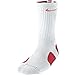 Nike Elite Basketball Crew Socks (Large, WHITE/VARSITY RED/VARSITY RED)
