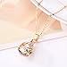 Paxuan Womens Silver Gold Plated Teardrop White Champagne Crystal Wedding Bridal Jewelry Set Teardrop Pendant Necklace Drop Dangle Earrings Wedding Ring Set (Champagne)